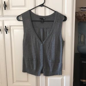 Gray sweater vest